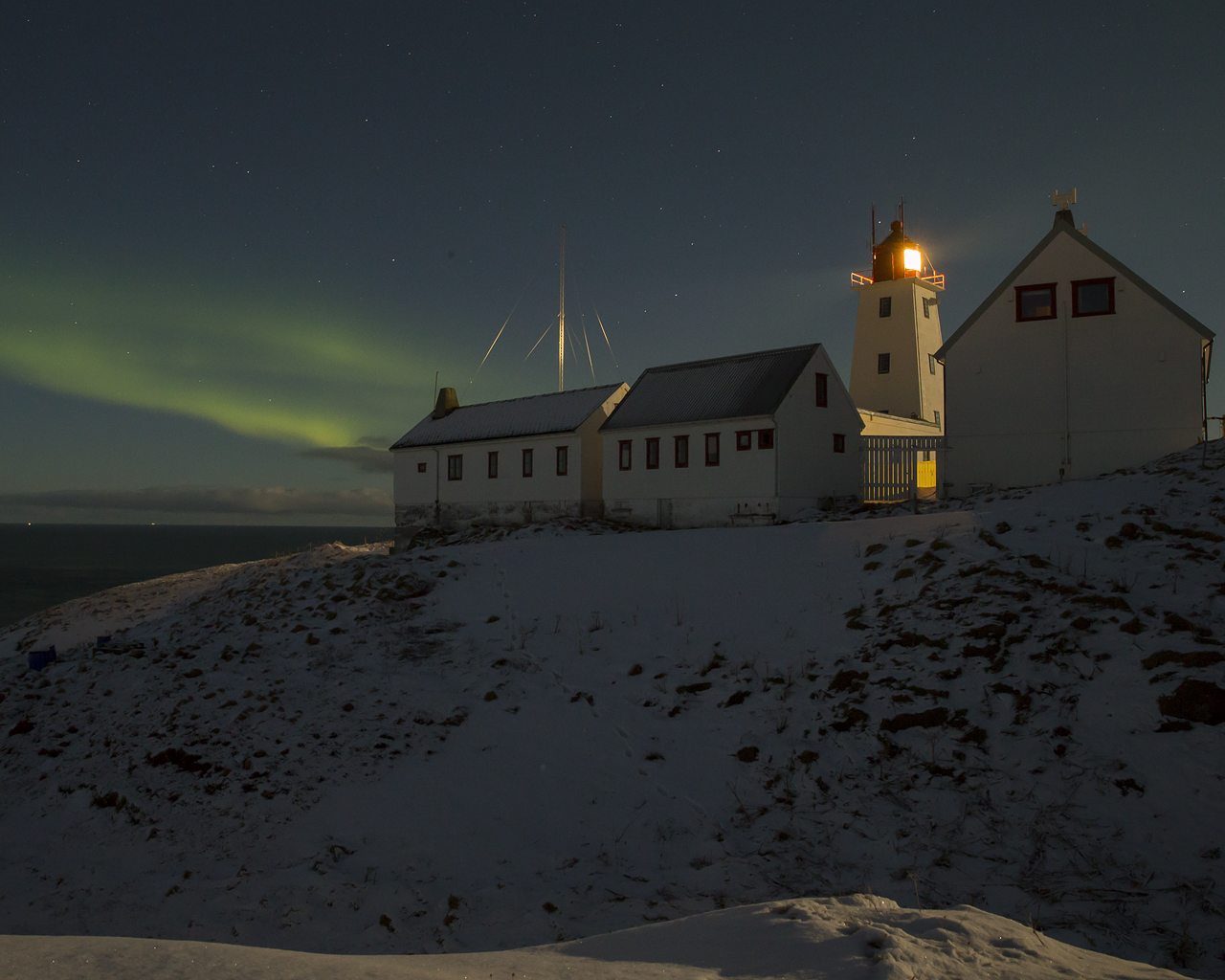 Hornöya norrsken aurora borealis  foto:Niclas Ahlberg
