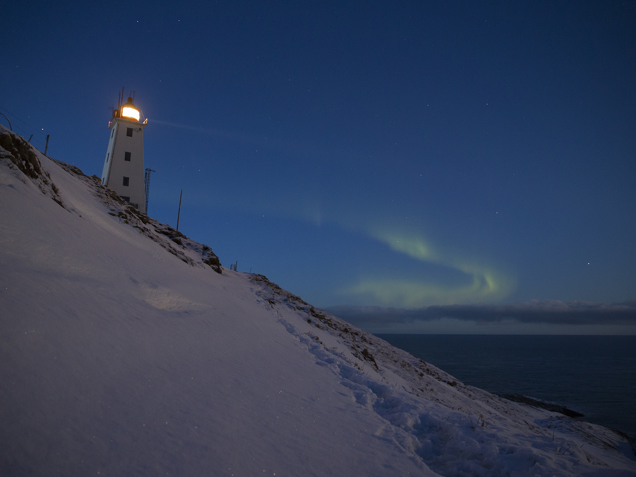 Hornöya norrsken aurora borealis foto:Niclas Ahlberg